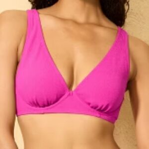 Shade & Shore Fuchsia Swim Top, Size 36B, NWT